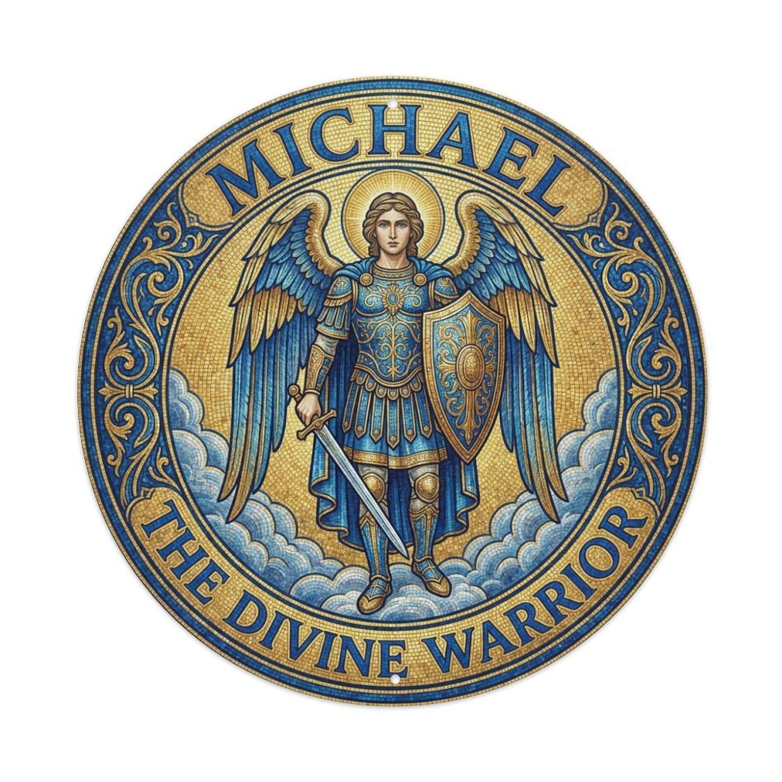 Defender St Michael Archangel The Divine Warrior Metal Tin Sign