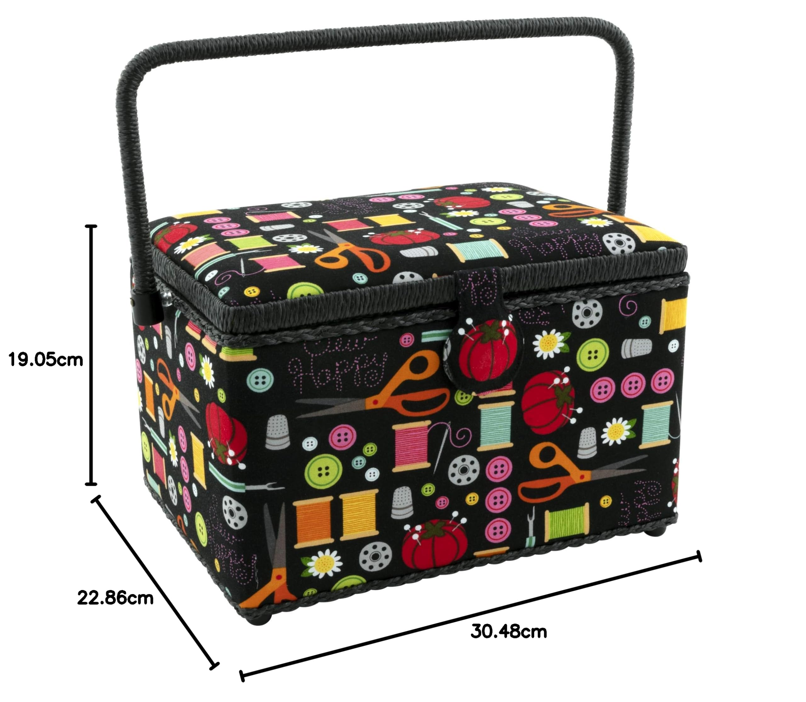 Dritz - Cestino per cucito, colore: Nero