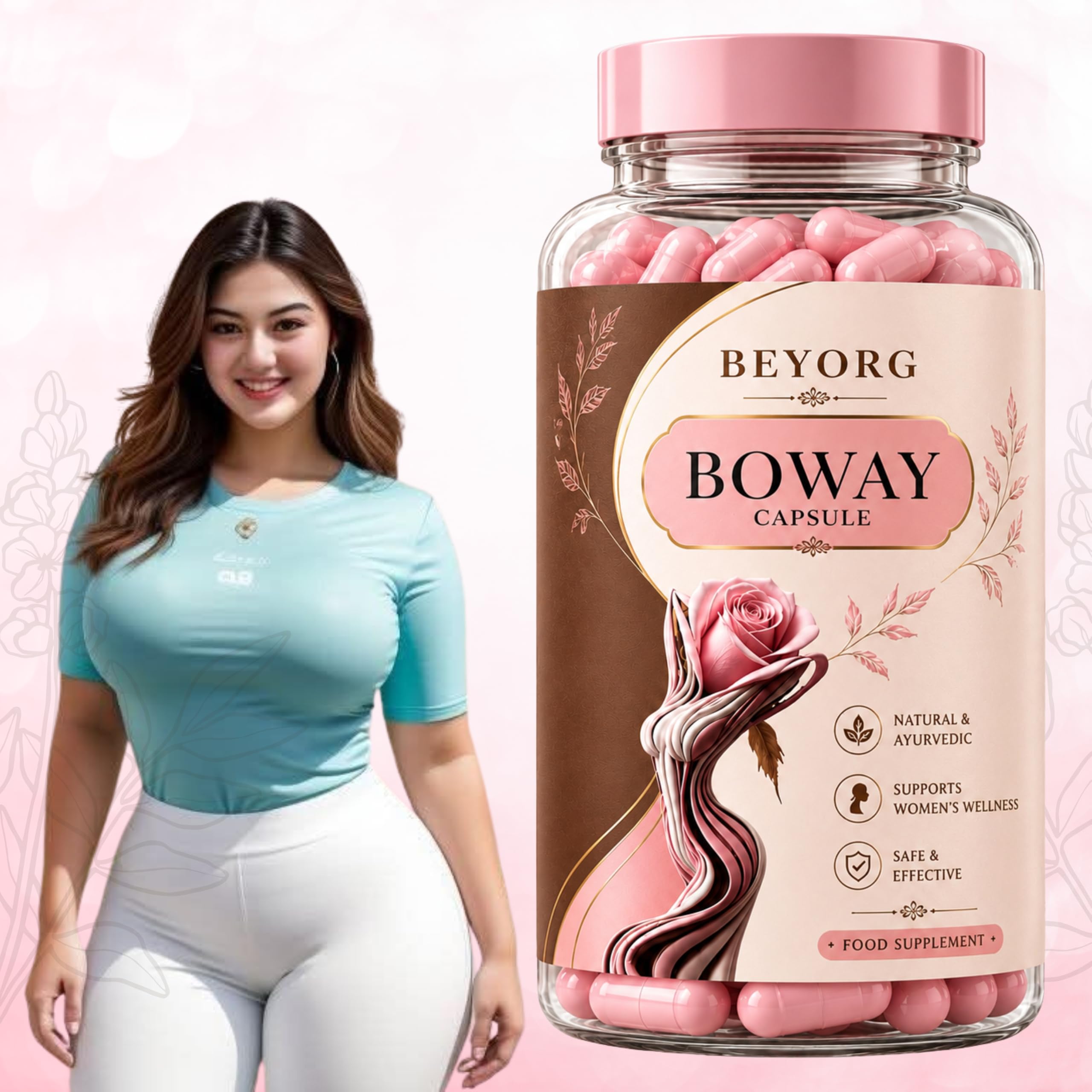 BEYORG Boway (Botanical-Way) Capsules For Women | 60 Caps With Shatavari, Fenugreek & 4 More Ingredients To Support B-Care | Feel Healthy & Fuller Volume | Embrace Your Natural Beauty With This Powerful Blend-image-16