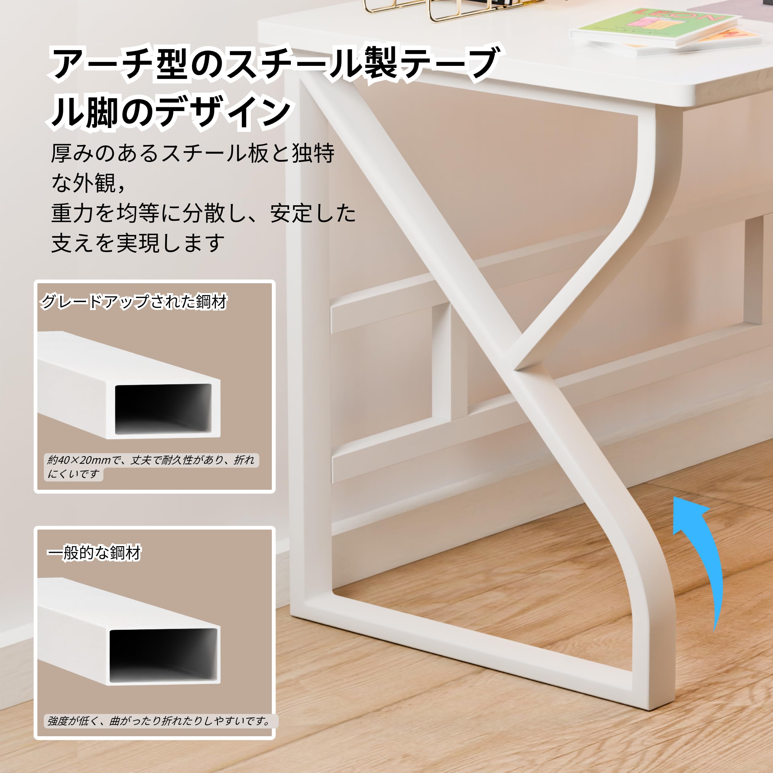 Amazon | 机 デスク ゲーミングデスク 勉強机 木製80cm 作業台 ホーム
