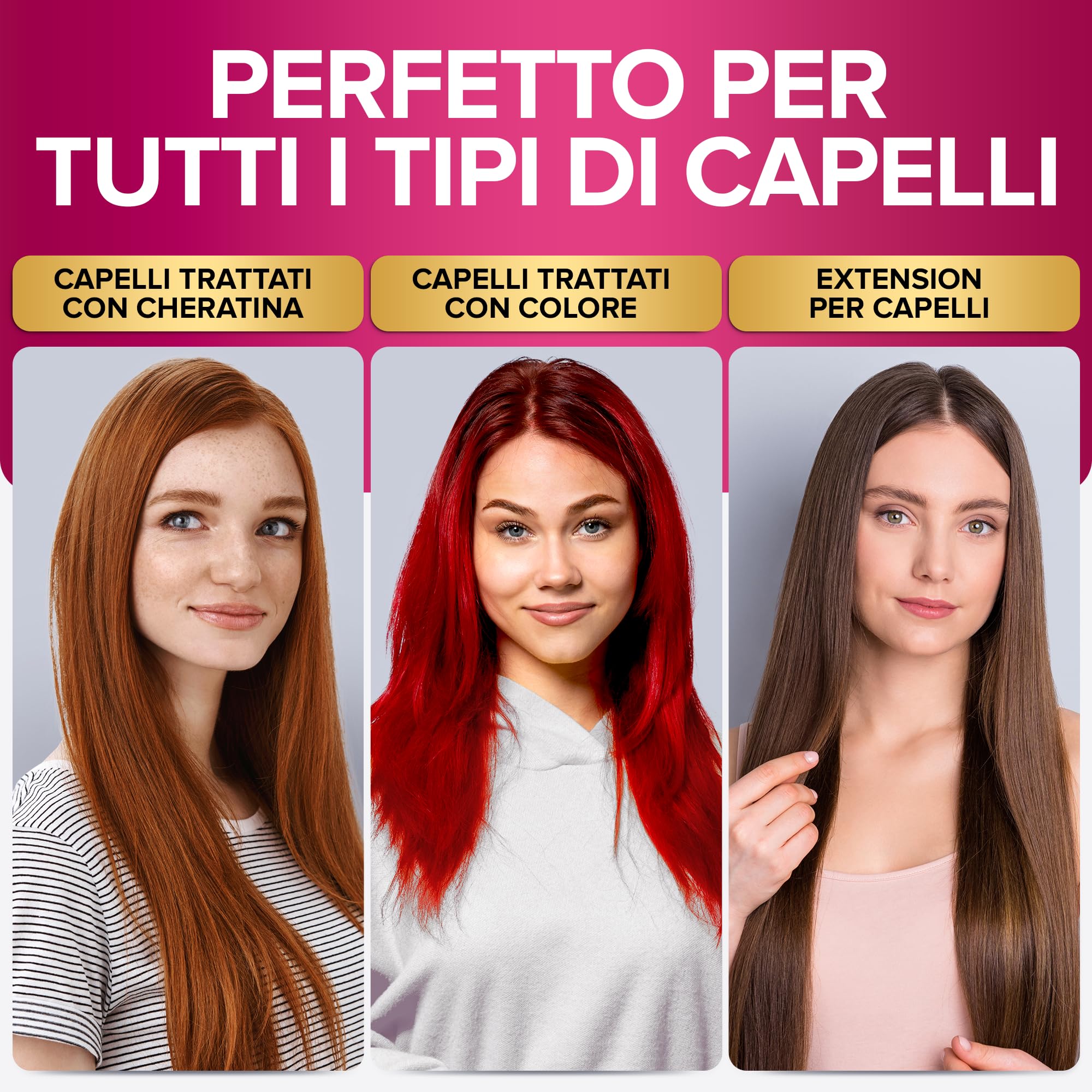 NYK1 Set Di Shampoo Senza Solfati E Balsamo (500ml x 2) Set Di Shampoo Senza Sale Post Cheratina E Balsamo Per Extension E Capelli Colorati - Detersione Delicata E Previene La Rottura Dei Capelli