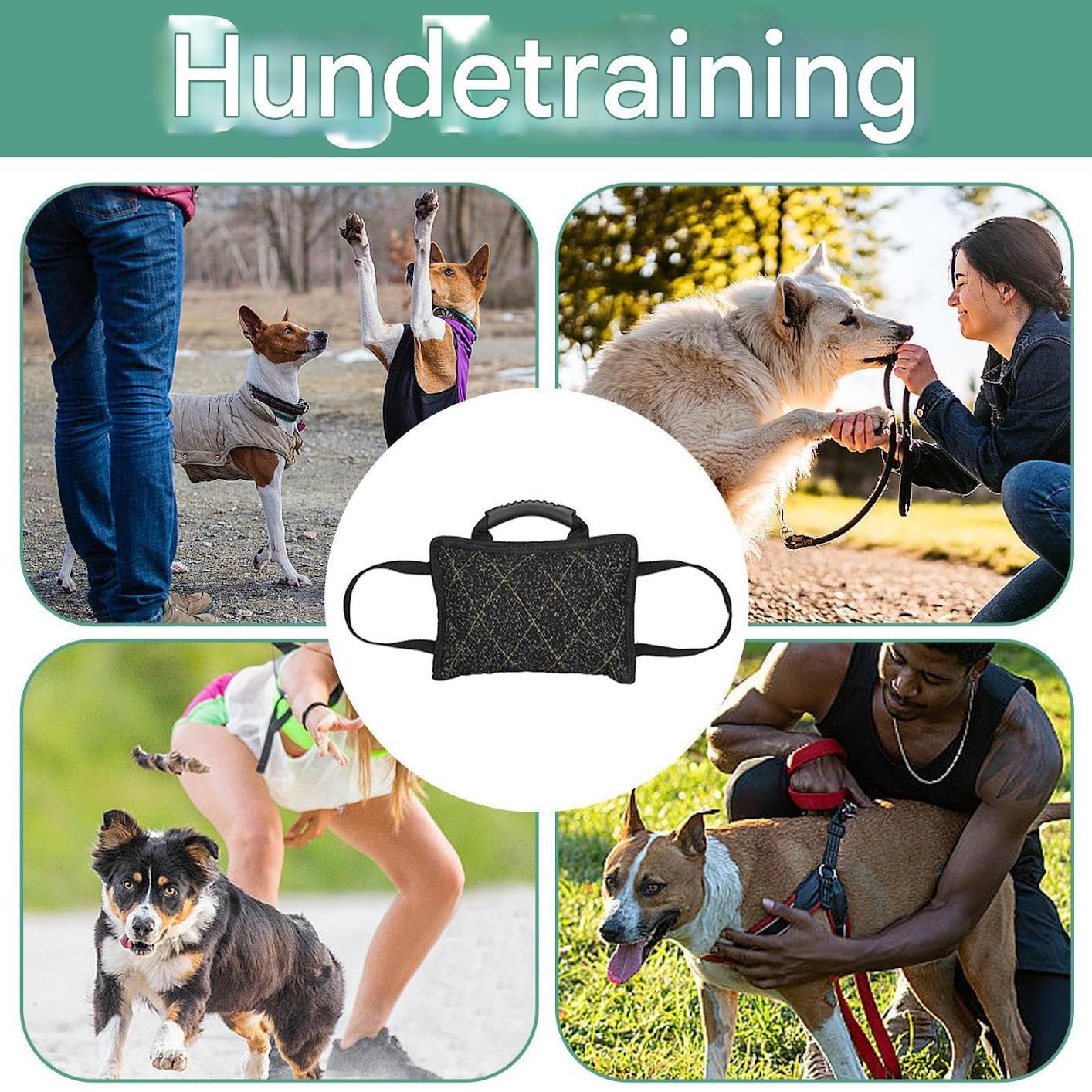 Hundebisskissen – langlebiges Zerr-Trainingskissen, gepolstertes Griffspielzeug | -Tauziehen-Beißkissen-Spielzeug für Welpen, mittelgroße Hunde, große Hunde, Outdoor-Übungen, Gehorsam, Agility