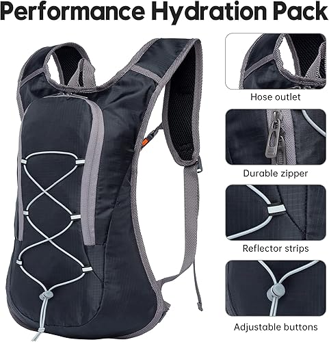 Miniatura 2 de neyrat Mochila de hidratación ligera con mochila de hidratación de 2 litros para correr, ciclismo, senderismo