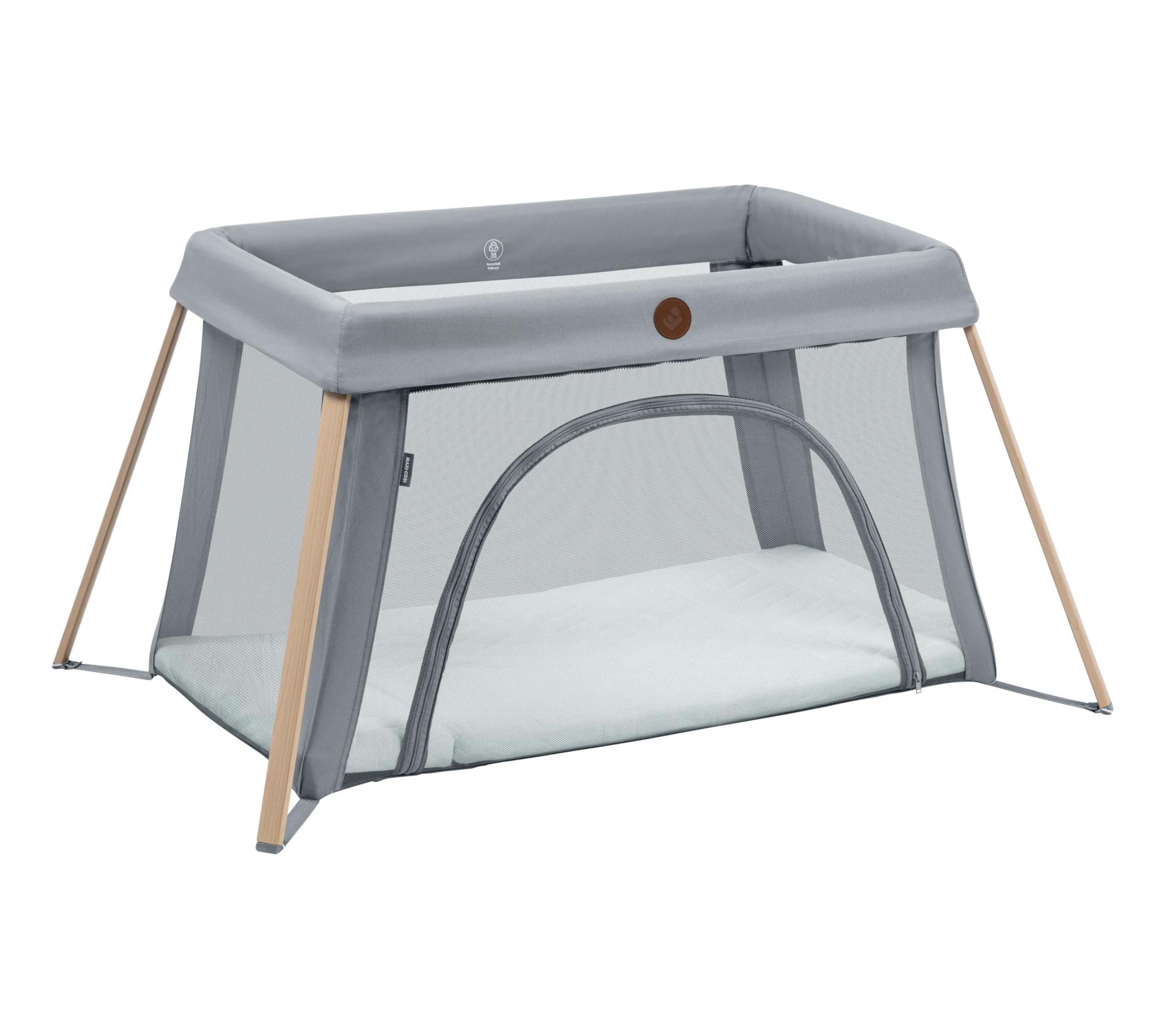 Maxi-Cosi Calao Light Lettino da Viaggio, super compatto e leggero, materasso CloudCore, 2 livelli di riposo, borsa da viaggio, per neonati e bambini (0–3 anni), max 15 kg, Beyond Green Eco