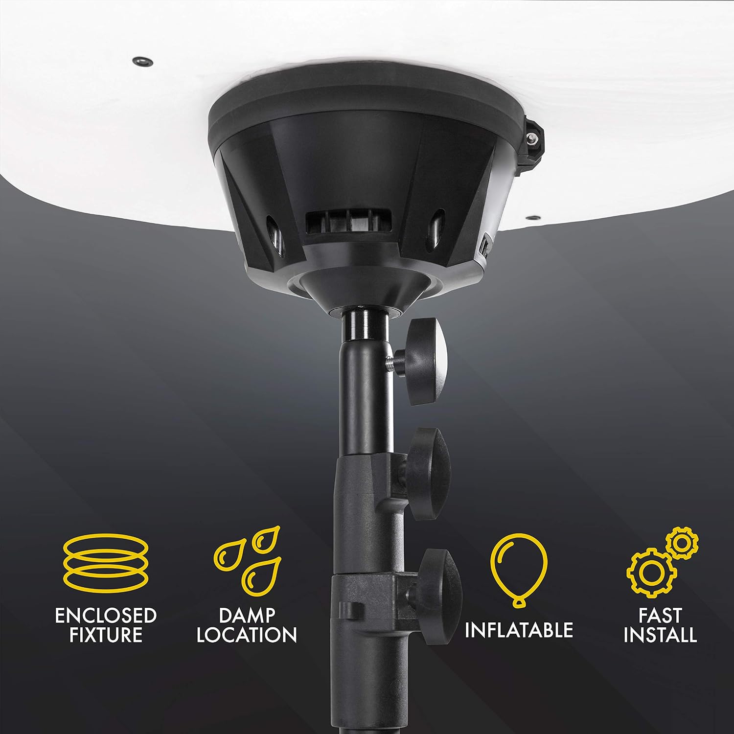 SeeDevil 150 Watt LED Balloon Light Kit, 150 Watt, 120 Volt, 19,500 Lumen, 5000K, 6.5 Ft Tripod, Glare Free Indoor/Outdoor Area Light, Remote Dimmable Portable LED Light