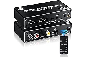 HDMI Switch Optical Audio Out: Avedio Links 2-Input 1-Output HDMI Switch Box with Audio Extractor