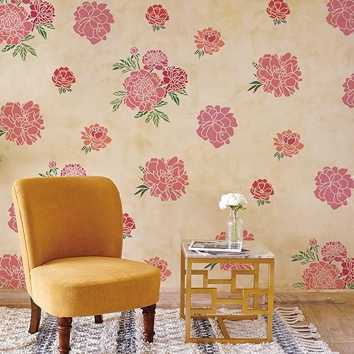 Vista 119 de INFUNLY Plantillas de pared de mandala para pintar paredes reutilizables de azulejos, plantillas de piso de concreto de 12 x 12 pulgadas para pintar