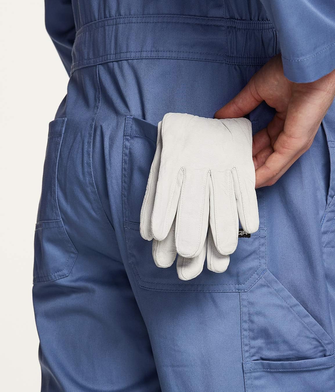 CQR Men's Zip-Front Coverall, Twill Stain & Wrinkle Resistant Work Coverall, Action Back Jumpsuit with Multi Pockets