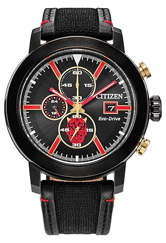 Citizen Men's Eco-Drive Star Wars Darth Maul Mastermind Chronograph Black
