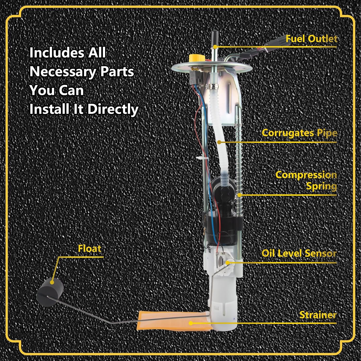 Fuel Pump Module Assembly Compatible with Polaris Ranger 500 2009-2013, Ranger 700 2006-2009, Ranger 800/Crew 800 2010, Electric Fuel Pump Fix Hard Starts & Sputtering|Replace OE 2520674