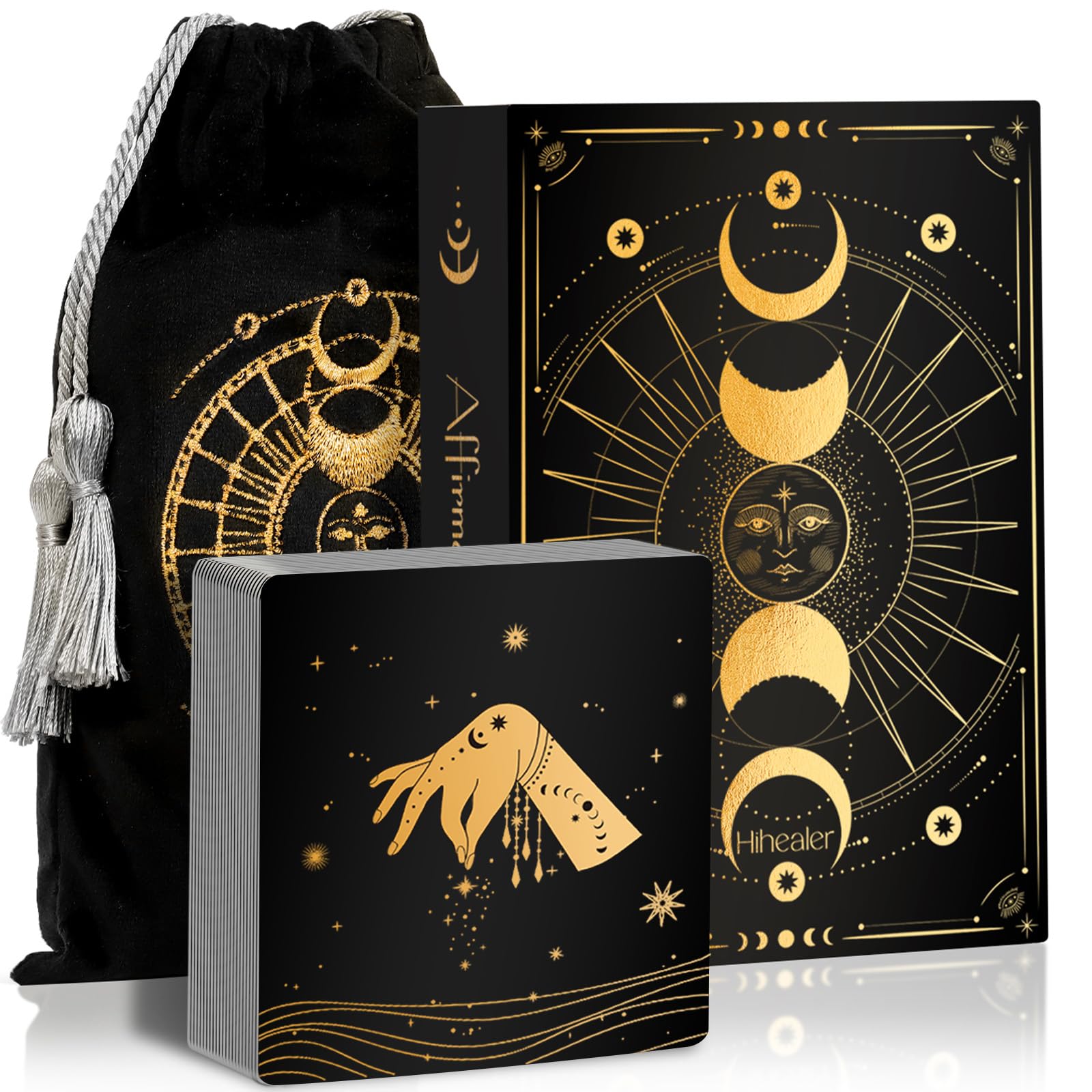 Hihealer Positive Affirmation Cards – 52 Daily Mindfulness Cards for Women, Self Care & Inspiration, Motivational Gifts for Women and Men