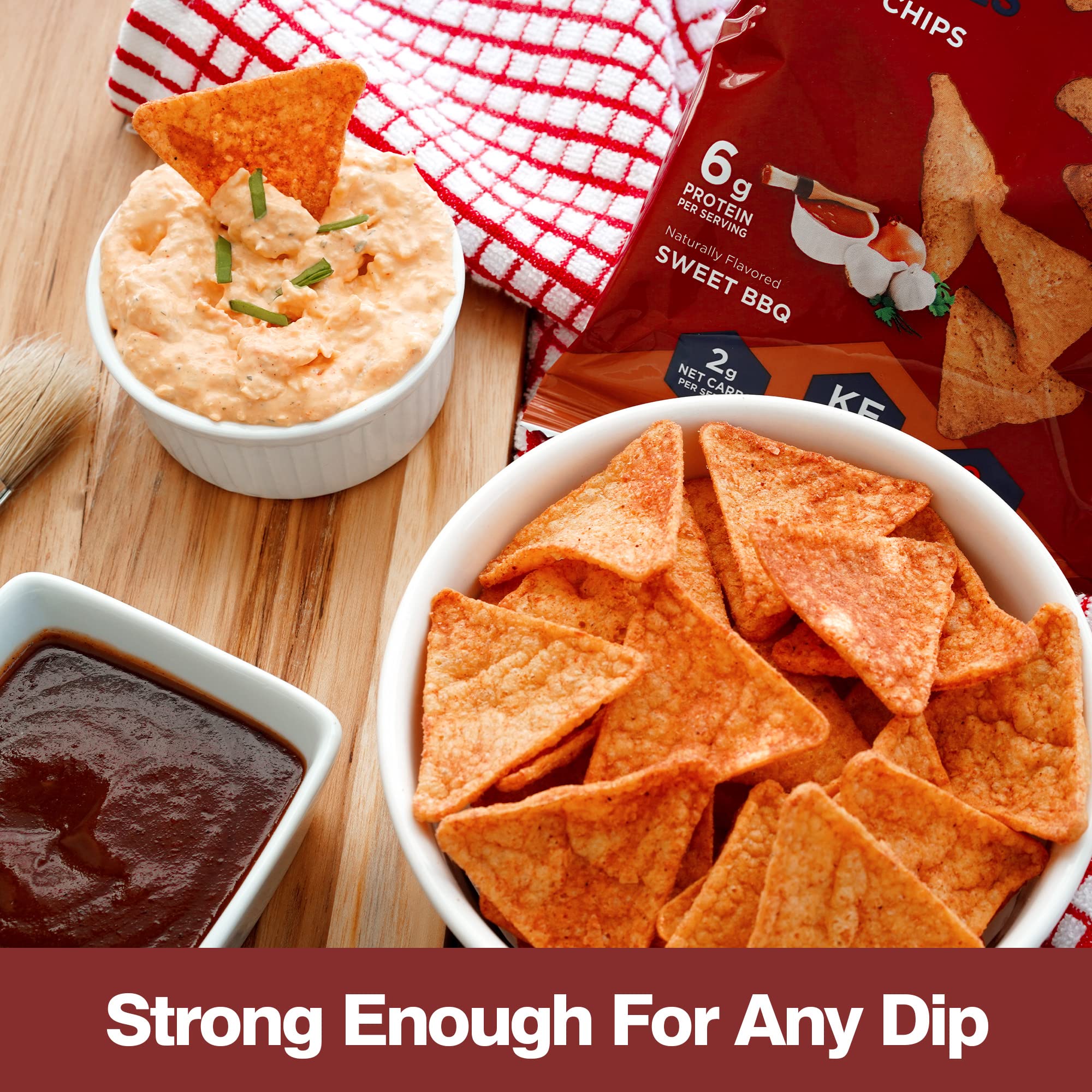 Real Ketones Keto Protein Chips with MCT, Tortilla Style, Sweet BBQ