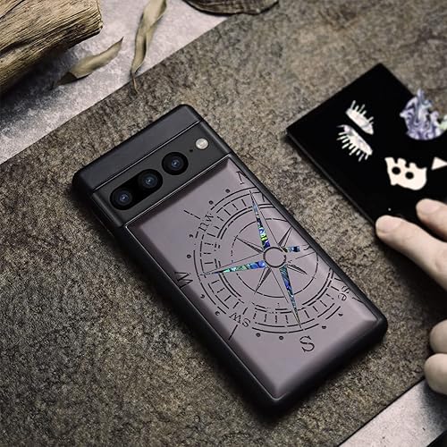 Miniatura 9 de Carveit Funda de madera de diseño para Google Pixel 7 Pro grabado de madera e incrustaciones de carcasa Funda de madera única compatible con