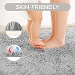 TOOHUB Fluffy Area Rug for Living Room, Ultra Soft Non-Slip Morden Indoor Shag Rug for Bedroom, Nursery Rooms, Home Decoer, Light Grey, 8x10 Feet