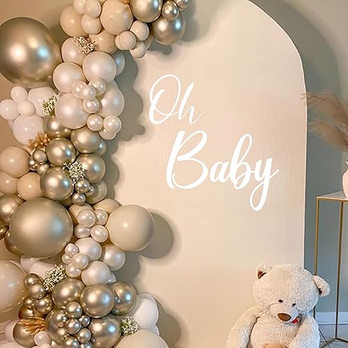 Vista 11 de Calcomanía de pared con texto en inglés «We Over The Moon About You», decoración de baby shower, calcomanías de decoración de pared para guardería