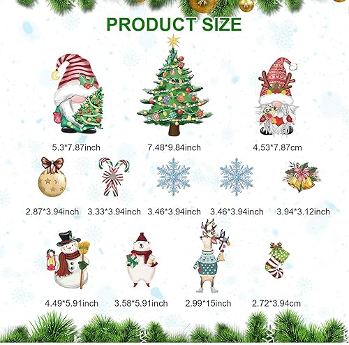 Miniatura 4 de 12 imanes de Navidad para refrigerador, decoración magnética para refrigerador, calcomanías de automóvil de Navidad, imanes de nevera para árbol de