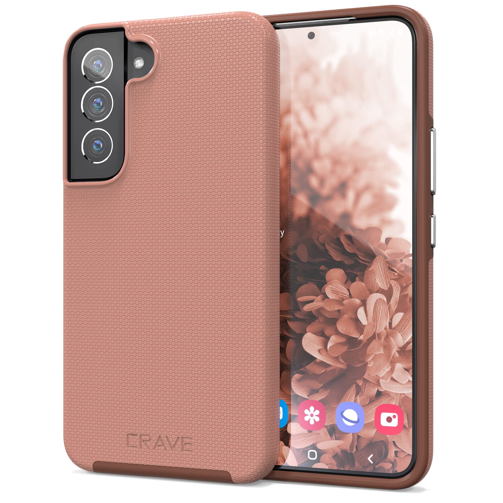 Crave Dual Guard for Samsung Galaxy S22 Case, Shockproof Protection Dual Layer Case for Samsung Galaxy S22 5G - Blush
