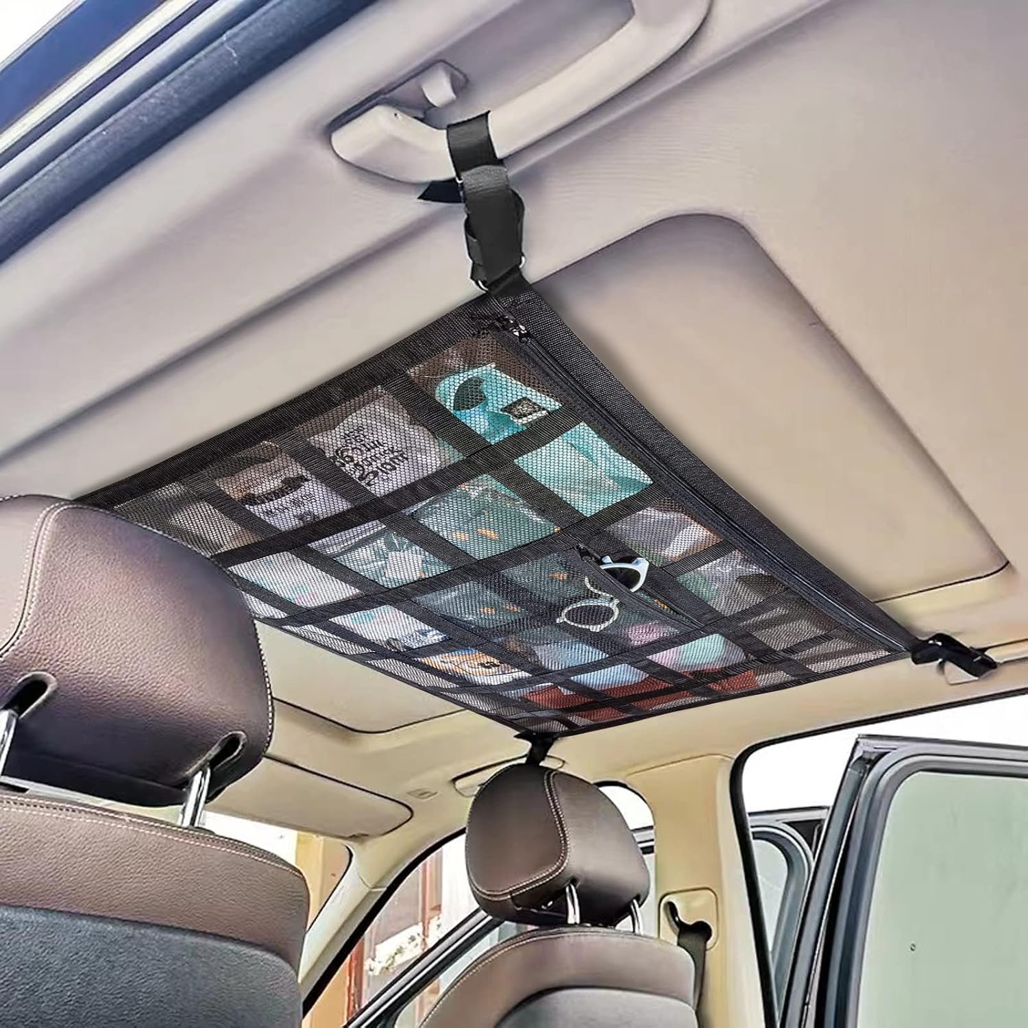 Car Ceiling Cargo Net Pocket Storage Net,30.7”x20.8”,Strengthen Load