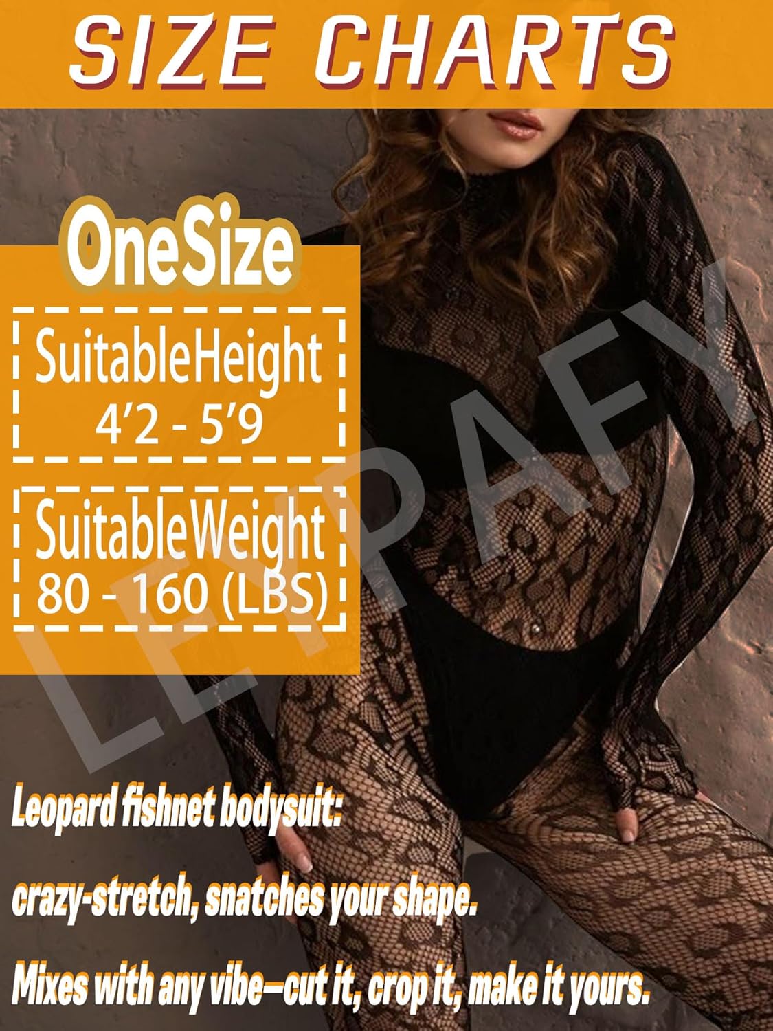 Women Sexy Lingerie Bodysuit Fishnet Bodystocking Leopard Jumpsuit Rave Outfits One Piece Bodydoll Plus Size - Image 6