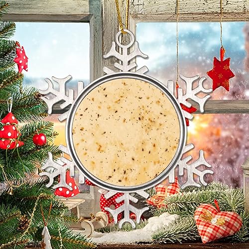 Miniatura 6 de Adorno colgante de tortilla mexicana de Navidad, adorno de copo de nieve de Navidad, decoración de cocina, tortillas de comida, burrito, copo de