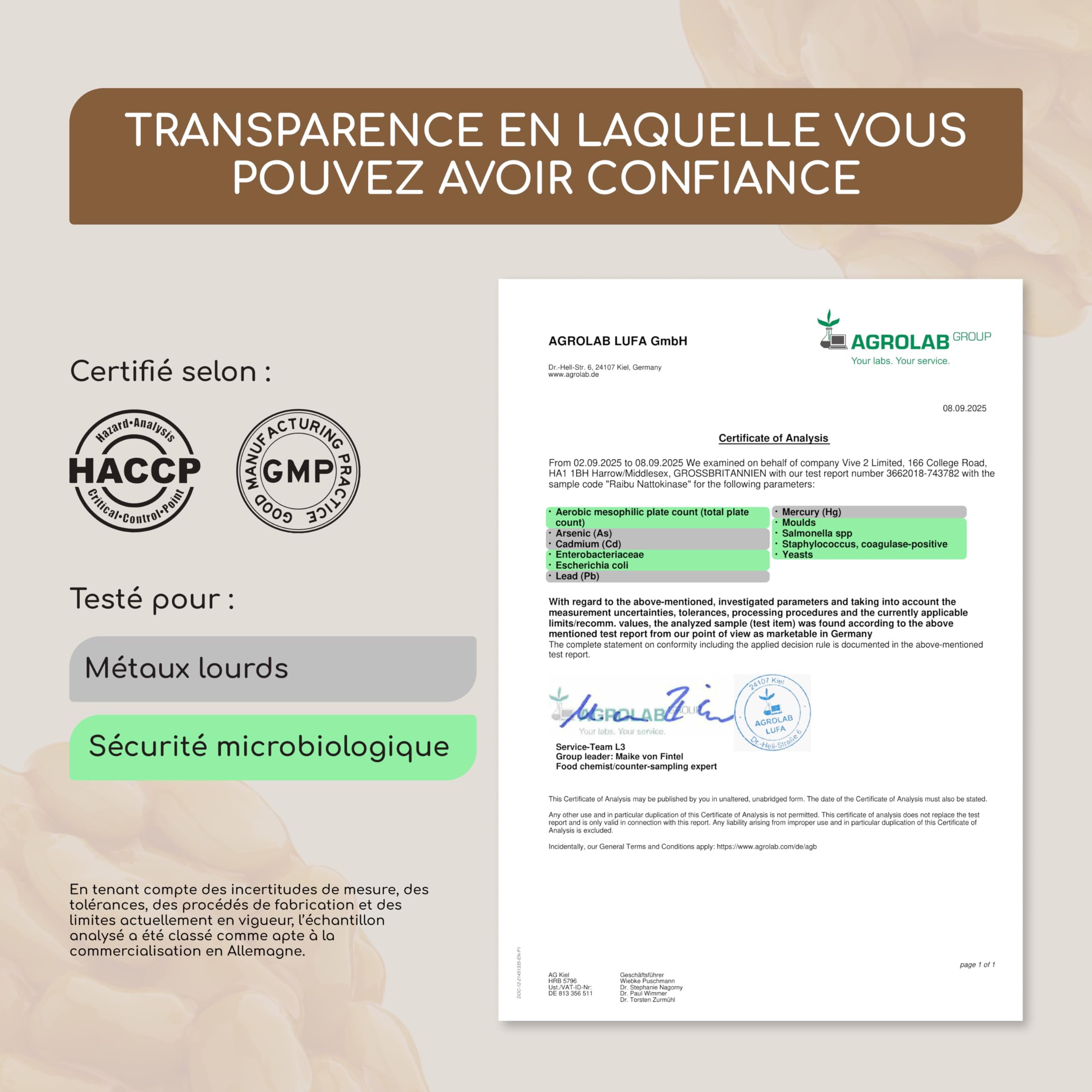 Nattokinase 100 mg (20.000 FU/g) Hautement Dosé de Raibu I 240 Gélules- 8 mois d'approvisionnement I Natto à base de soja I Testé en Laboratoire et végétalien I Sans additifs indésirables