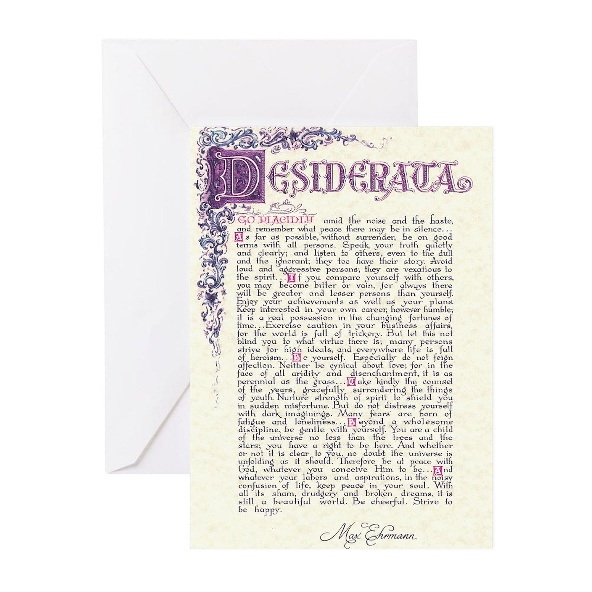 CafePress Desiderata Folded Greeting Cards (10-pack) Glossy