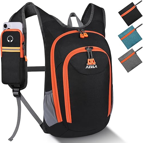 Esup Mochila de senderismo pequeña de 15 L plegable y ligera mochila de viaje para mujeres y hombres (negro)