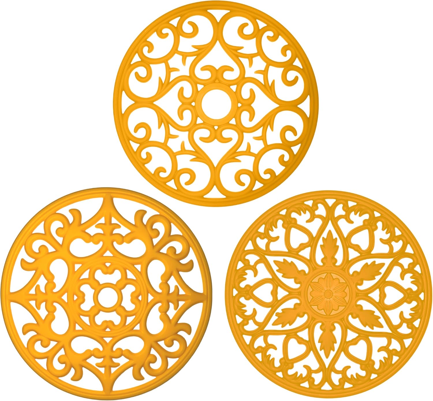 Silicone Trivet, Premium, Set of 3, Coaster & Hot Pad