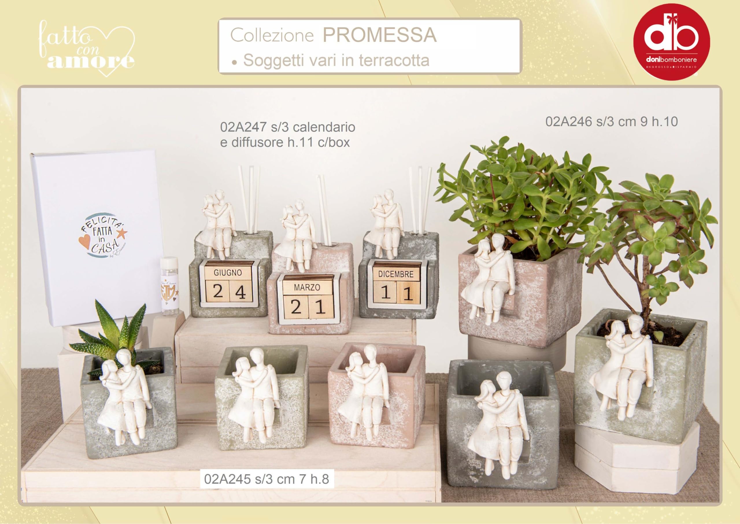 Doni Bomboniere – Set 3 Profumatori Ambiente In Porcellana Con Frase “I Sogni Sono Più Grandi” – Diffusore Per Matrimonio, Comunione - 3