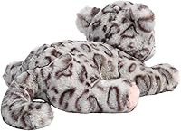 Vista 4 de Lambs & Ivy Happy Jungle - Peluche de leopardo de peluche, rosa/gris, Cleo