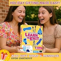 Vista 2 de BeKnitting Kit de tejido para principiantes, adultos y niños - Aprende a tejer - Hilo, fabricantes de pompones, agujas y otros suministros Regalos