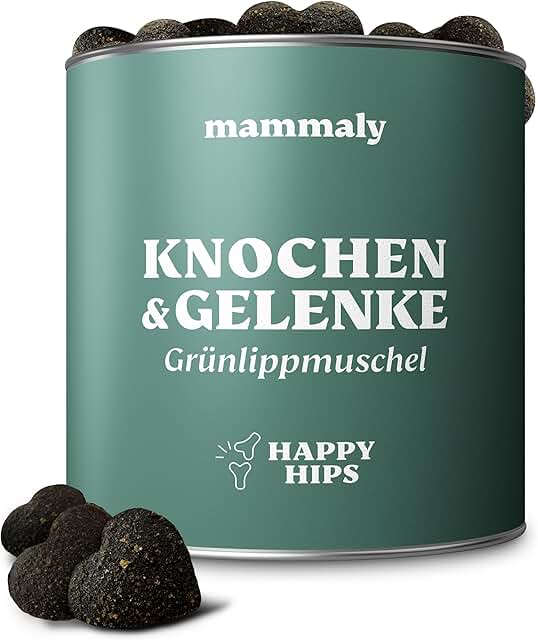 Gelenktabletten mit Grünlippmuschel Hund - Happy HIPS von mammaly - ca. 110 Leckerli (325g) - fördert die Mobilität und Gelenkschmiere - REGT Knorpelroduktion an - unterstützt Bänder und Bindegewebe product image