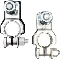 Vista 1 de BATTERY TERMINAL POSITIVE & NEGATIVE SET OEM Car Cable Connector Clamp + - Top Post