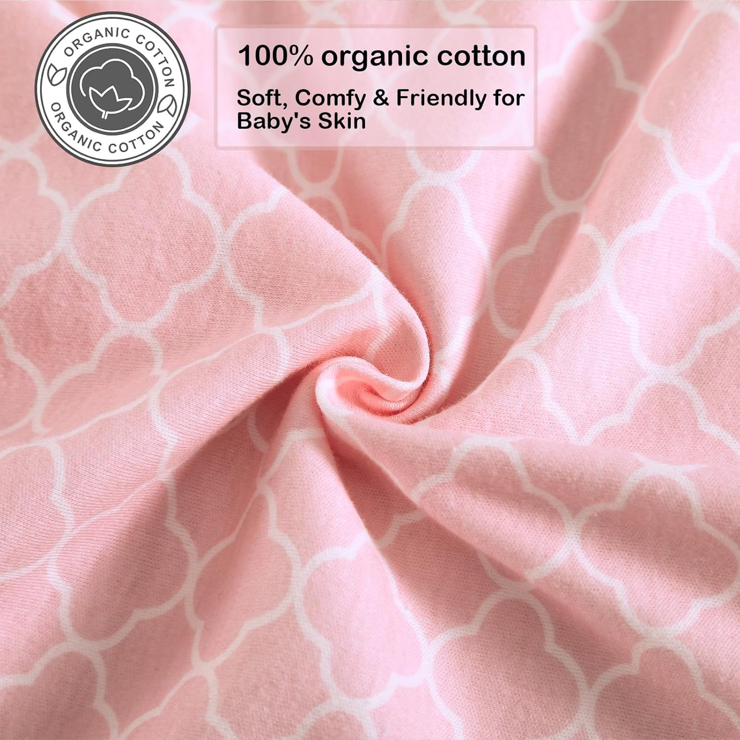 Baby Sleep Sack Swaddle,Swaddles 3-6 Months,3-Way Adjustable Wearable Transition Blanket Girl,100% Cotton,TOG 1.0(Pink) - Image 6