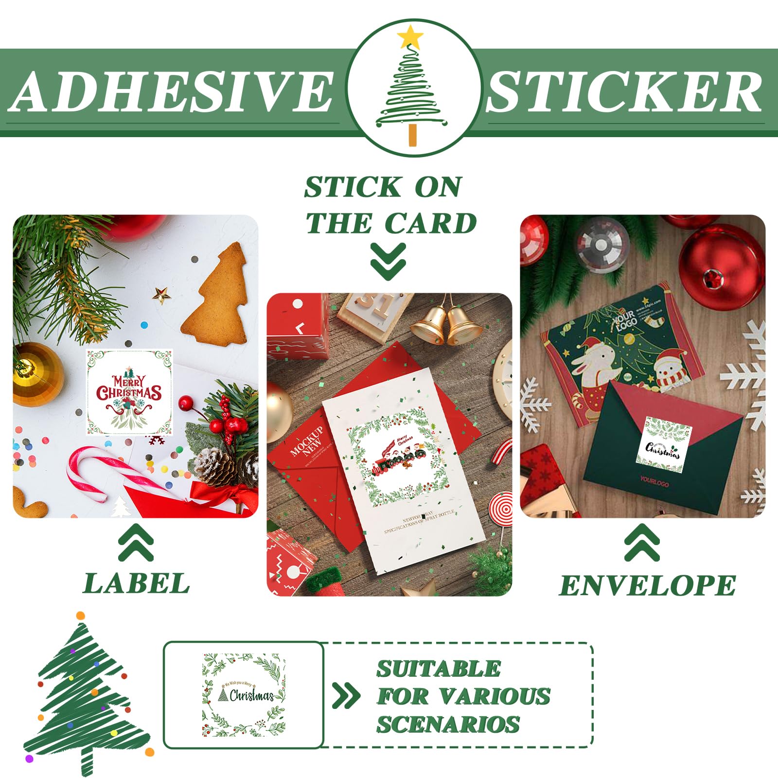 Christmas Direct Thermal Labels 2 Inch Coding Label Stickers For Thermal Label - View #3