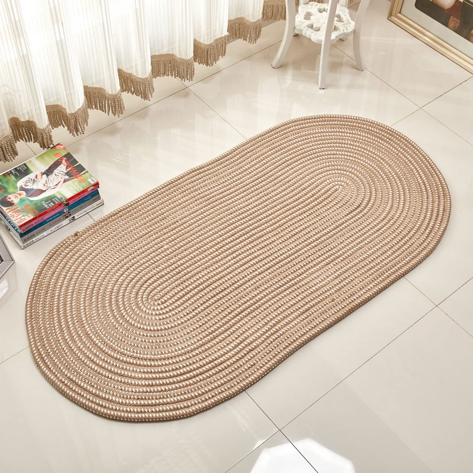 Tapis absorbant lavable en machine en microfibre moelleuse pour salon et sieste