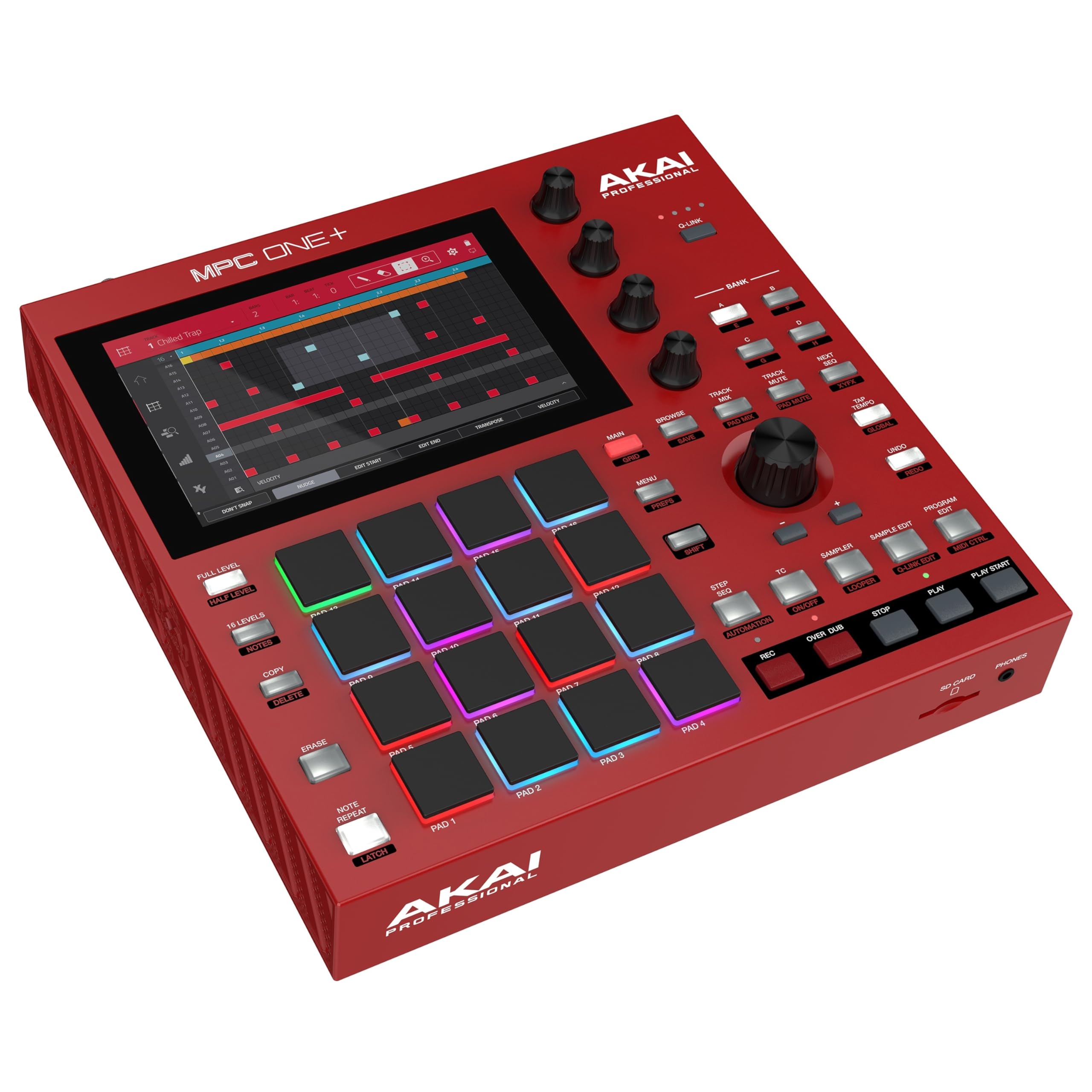 Akai Professional MPC One+ Standalone Drum Machine, Beat Maker et Contrôleur MIDI avec WiFi, Bluetooth, Pads de Batterie, Plug-ins de Synthèse, Écran Tactile et Intégration Native Instruments