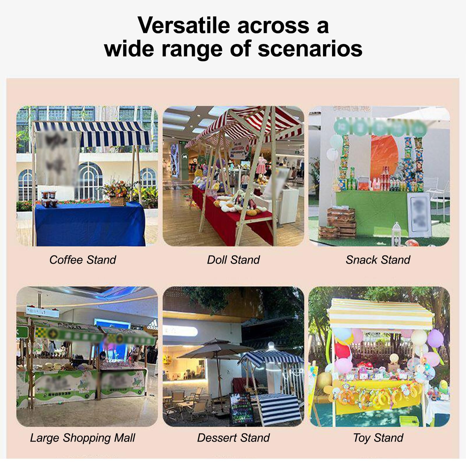 Puesto De Mercado De Madera, Puesto De Vendedor Portátil, Puestos De Mercado, Eventos, Ventas Al Aire Libre Y Más(Yellow,150cm/59in)