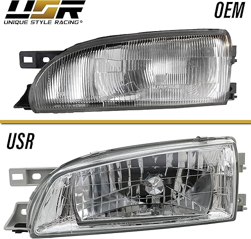 Miniatura 5 de USR DEPO 95-01 Impreza UPGRADE - Juego de montaje de faros delanteros de cristal de repuesto (izquierdo + derecho) compatible con Subaru Impreza