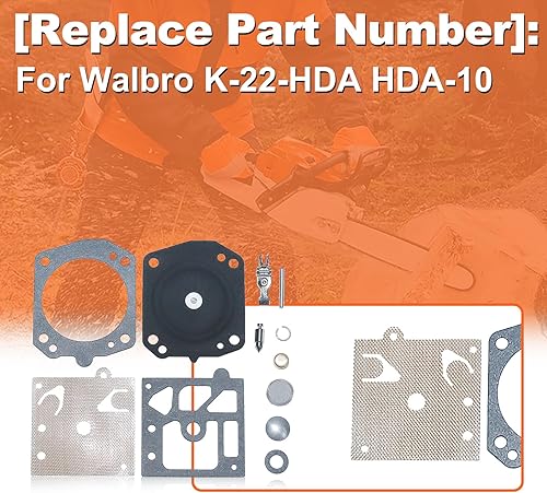 Miniatura 3 de Para Husqvarna 133 154 234 238 242 249 250 254 257 261 262 340 345 246 350 351, kit de reparación de carburador, para Walbro K-22-HDA HDA-10