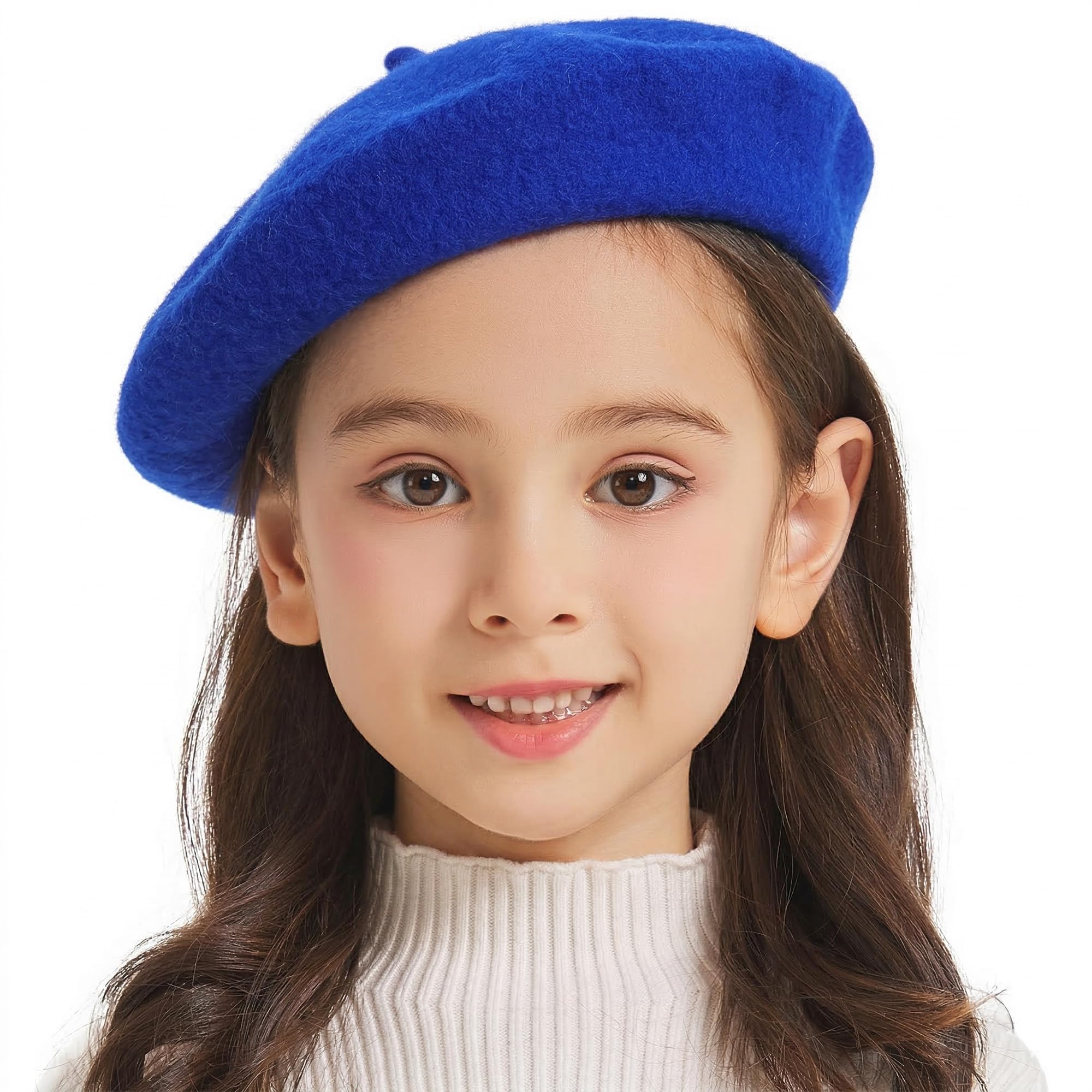 ZLYC Clásica Boina de Lana para Niñas Niños Moderna Artista Francés