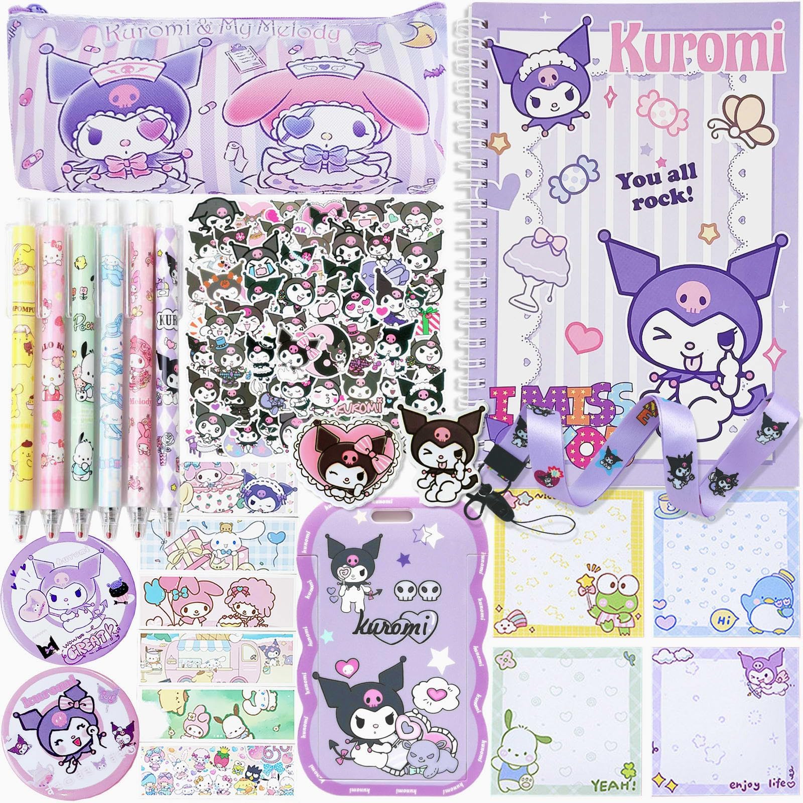 Koiswim Kuromi School Supplies Set, Cute Stationary Set