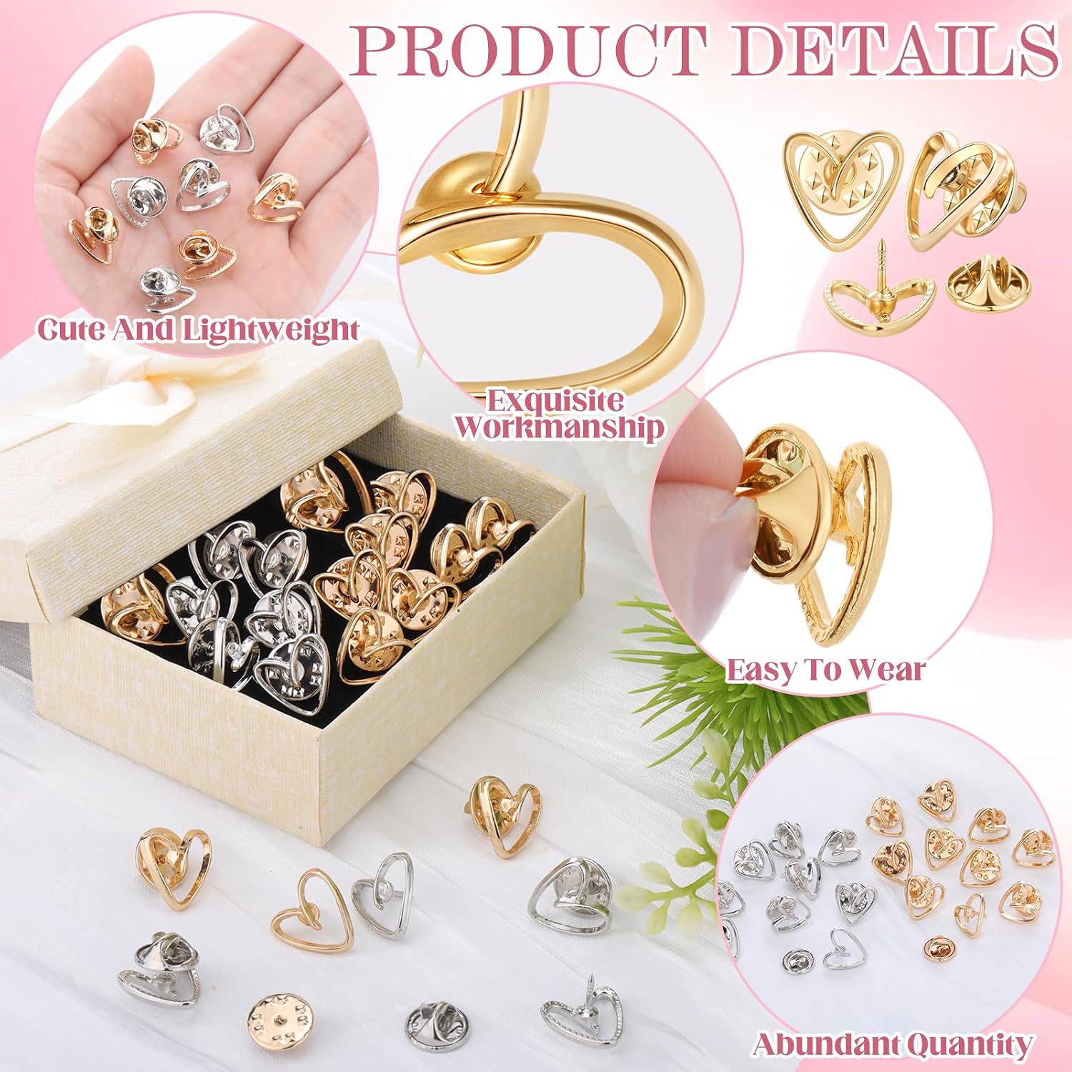 Liliaafar Heart Shaped Pins for Mom Women Gifts image 3