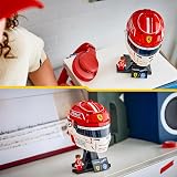 LEGO Editions Scuderia Ferrari HP Charles Leclerc Helmet - F1 Merchandise - Display Model Kit w/Collectible Minifigure - Gift for 14+ Year Old Boys & Adult Motorsport Fans - 43014 - 6