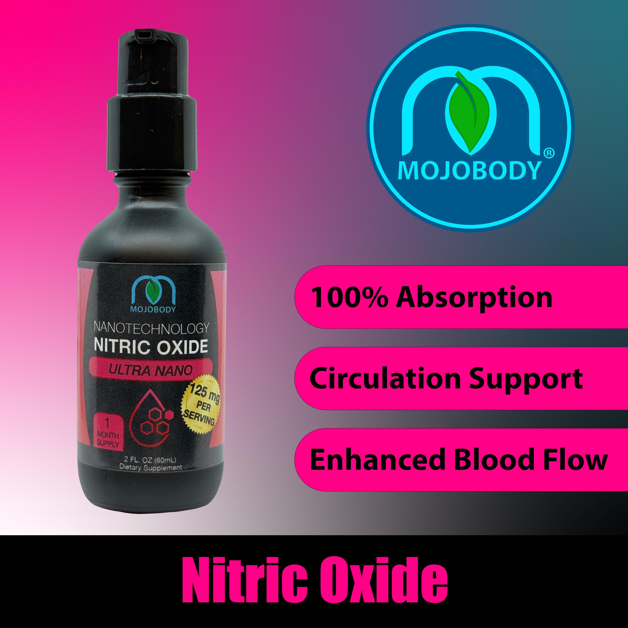 Amazon.com: MOJObody Nano Nitric Oxide 2oz Pump Bottle: Elevate