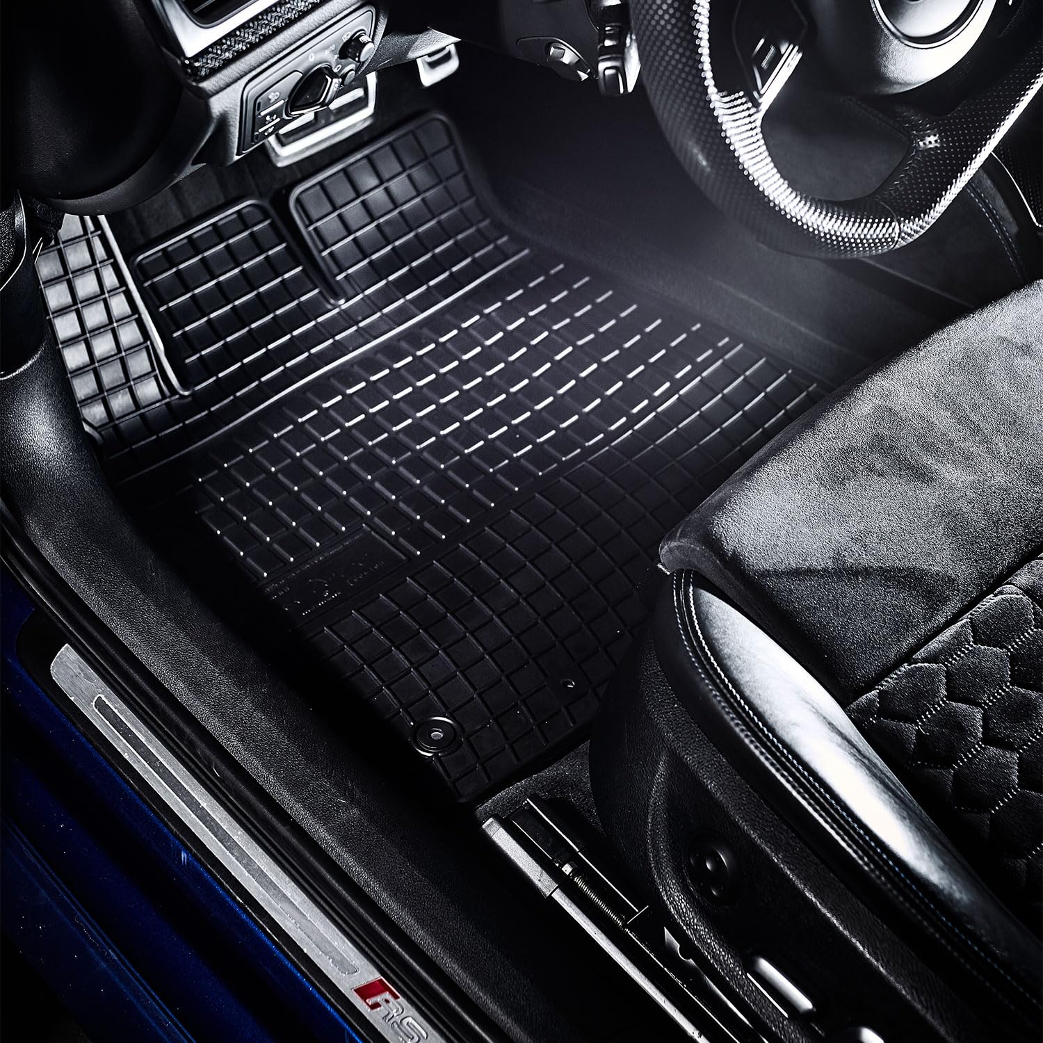 IMJ-Global Tappetini Auto Gomma elToro su Misura Compatibili con Fiat Doblo II 2010-2020 1° fila, Set Completo di Tappeti Auto per Migliorare Look e Sportività, Tappetino Premium in TPE Durevole