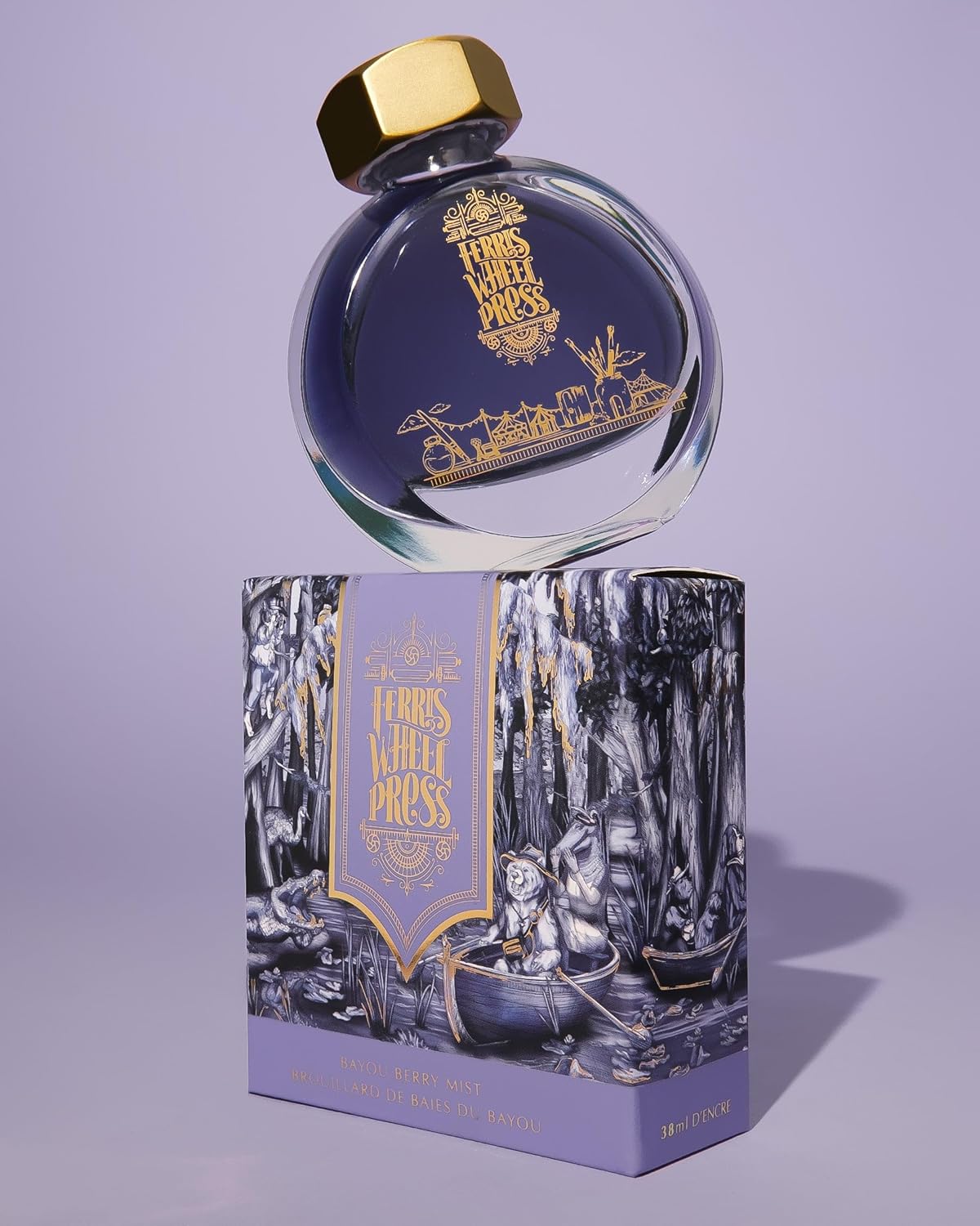 Ferris Wheel Press Ink, Everyday Ink Collection, Bayou Berry Mist, Berry Purple, 38ml Fountain Pen Ink Bottle