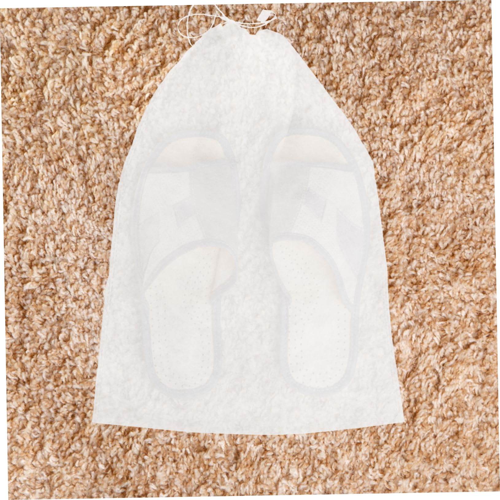 Holibanna 50 Sacchetti per Scarpe da Viaggio Coulisse Non Tessuto Bianco, Leggeri e Facili da Identificare, per Casa e Viaggi, 32x48cm