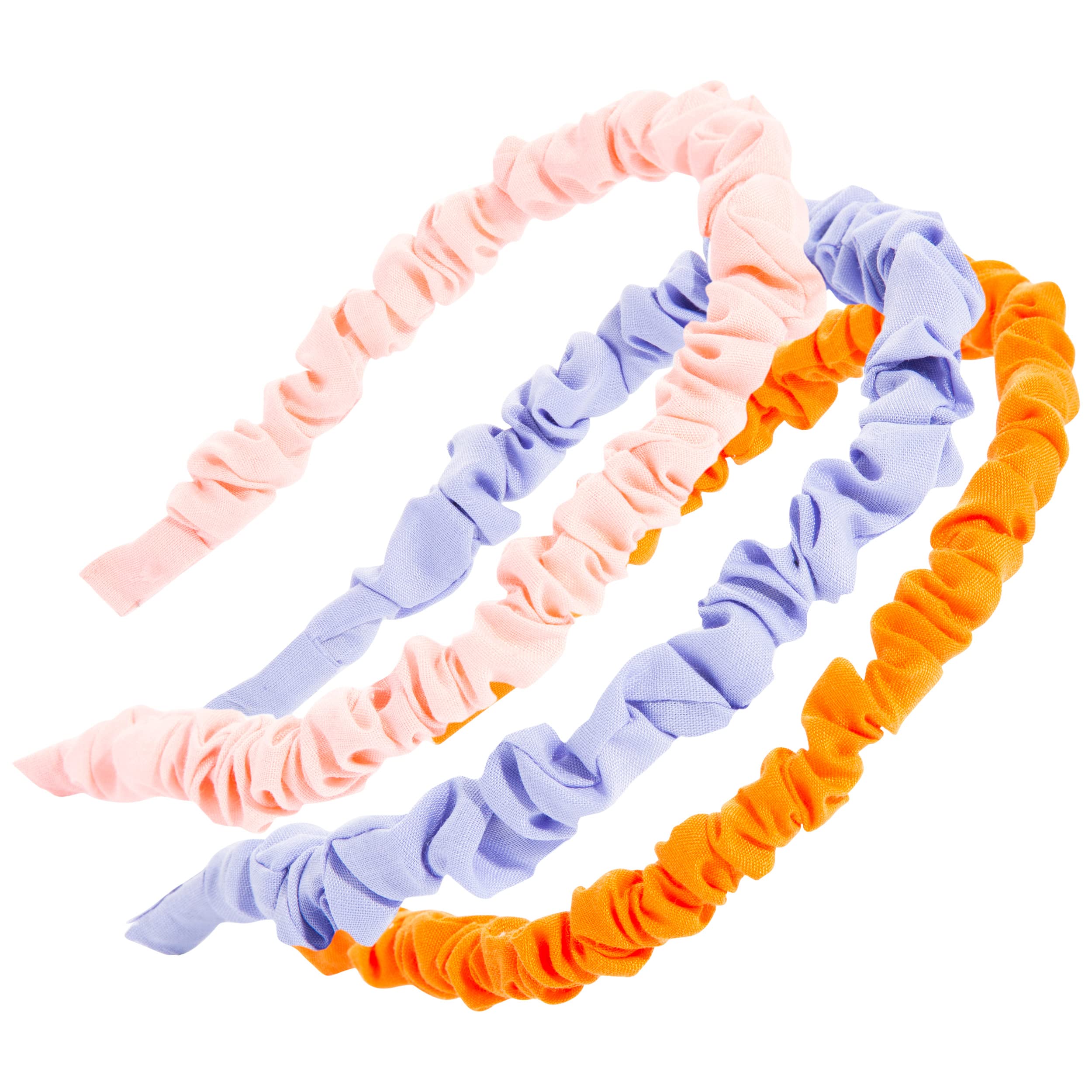 L. Erickson Mini Scrunch Headband 3-Pack, Bright Pastel