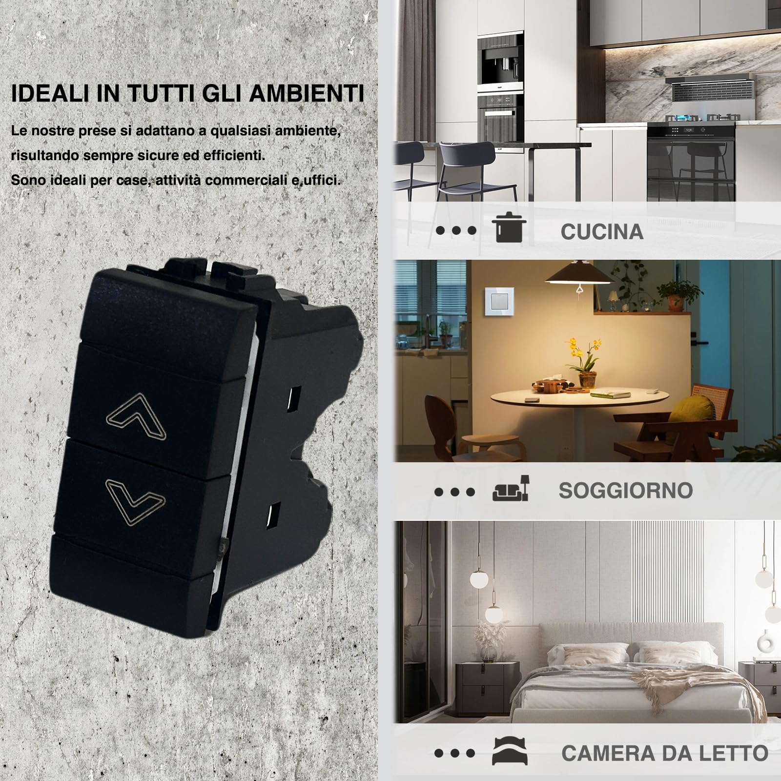 2 Pulsanti Compatibili Con Bticino Living Light - Nero, Per Impianti Domotici - Foto 9